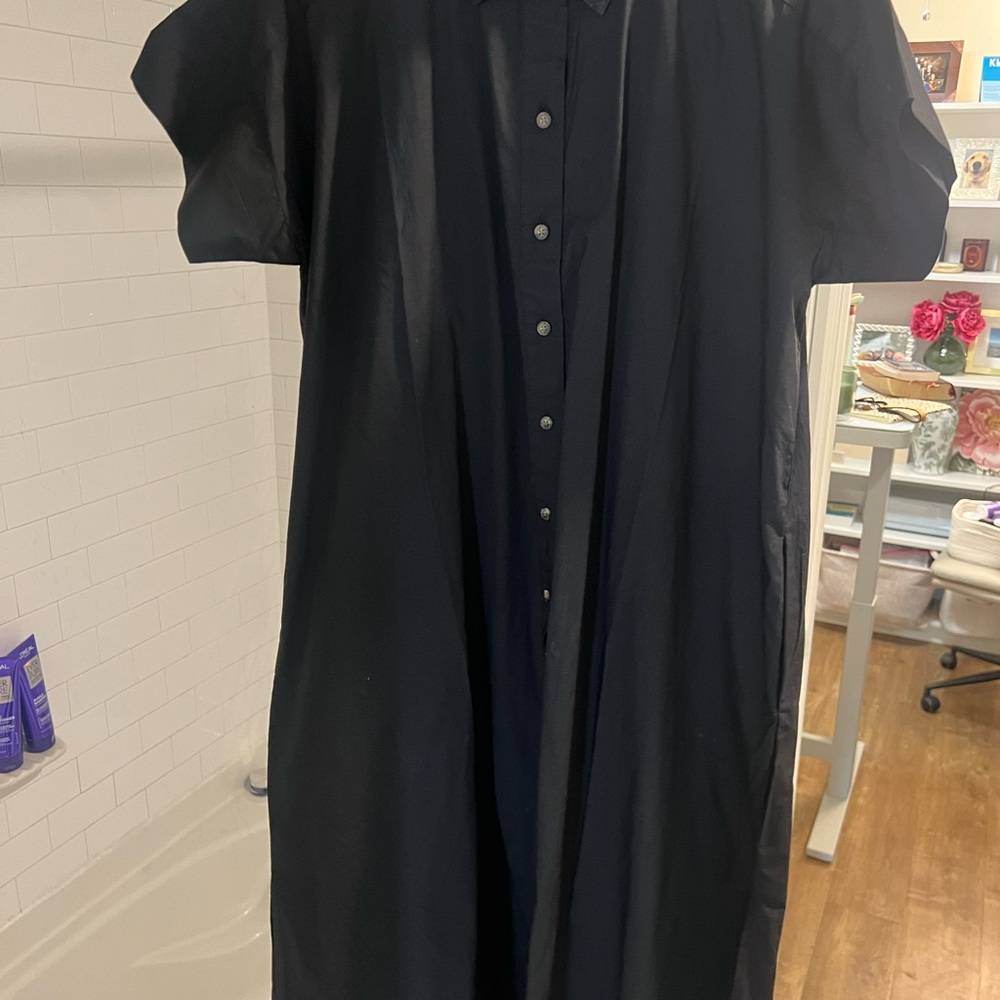 LOFT Navy Casual Button Down Shirt